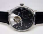 FAKE IWC SCHAFFHAUSEN Tourbillon Mens Black Watch